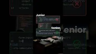 Junior Vs Senior Fronted developer 😂😂#programming #webdevelopment #html #css #coding #html5 #coder