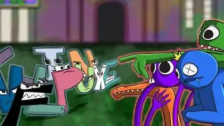 Rainbow Friends VS Alphabet Lore | FNF Animation Friends To Your End