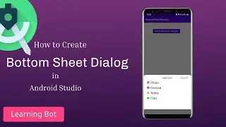 How to create Bottom Sheet dialog in Android Studio