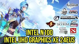 Intel Processor N100 + Intel UHD Graphics Xe 24EUs | 10 Games Gameplay Test