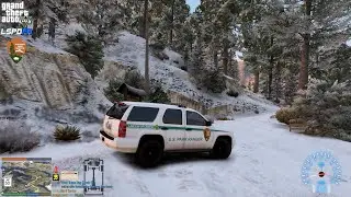 GTA V - LSPDFR 0.4.9🚔 - SAPR/NPS - Park Ranger Snow Patrol - Person Carrying a Jerry Can - 4K