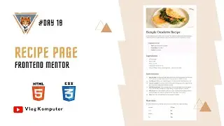 Recipe page | Frontend Mentor | #Day19