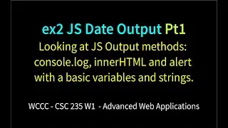 ex2 JS Date Output Pt1