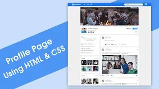 How To Make Social Media Website Profile Page Design Using HTML And CSS Step By Step