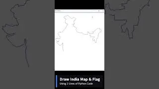 Draw India Map & Flag Using 2 lines of Python Code                                                .