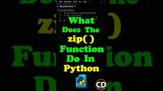 What zip( ) function does in Python? #coding #python #programming