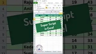 Learn How to use superscript in MS Excel #excel