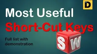 Most Useful Short-Cut Keys in SolidWorks I Hindi I Vinod Cumar Designs