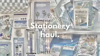 aesthetic stationery haul aliexpress (lots of blue) ☁️💙 ft. jianwu store