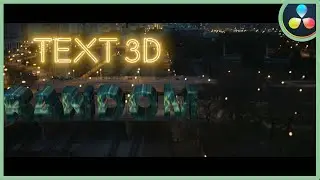 Adding 3D Text & Camera Tracking | DaVinci Resolve 17 |