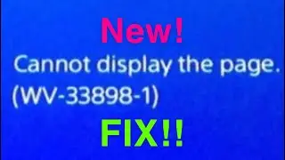 (WV-33898-1) Error code EASY FIX