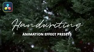 Free Handwriting Effect A to Z Presets | DaVinci Resolve 17