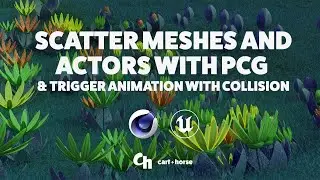 Scatter Meshes and Actors with PCG and Trigger Animation with Collision (Unreal Engine)