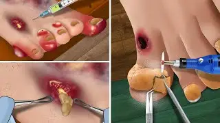 ASMR The Best Treatment for Foot Diseases, Ingrown Nails, Purulent Swollen Toes