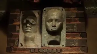 Antique Face Mold with Optical Illusion. Hollow Face