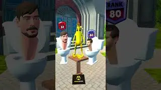 Mr. Beast Try Banana Meme with Skibidi Toilets| Funny Animation| #mrbeast #animation #skibiditoilet