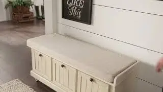 Granger Storage Bench with Linen Seat Cushion by iNSPIRE Q Classic