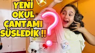 ASLI YAREN OKUL ÇANTAMI SÜSLÜYORUM !! ASLI YARENİN YENİ ÇANTASINI SÜSLEDİK !? BACK TO SCHOOL