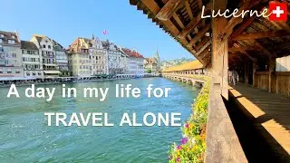 Solo travel silent vlog | Lucerne, Switzerland (ENG/INDO)