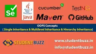 OOPS Concepts (Single Inheritance & Multilevel Inheritance and Hierarchy inheritance) | StudentBuzz