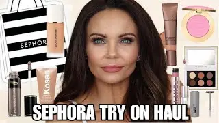 SEPHORA TRY ON HAUL | LAURA MERCIER REAL FLAWLESS | PAT MCGRATH VELVET LIASION | KOSAS GLOW ENHANCER