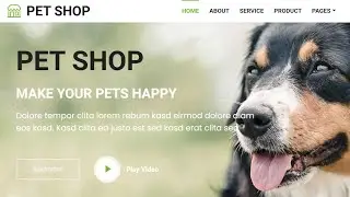 How to Make Pet Website in HTML and CSS with Source code | Website Template | Free Source Code