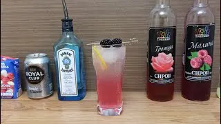 Рецепт коктейля Розовый Сад  (How to make Cocktail #Rose Garden) Джин, Тоник, Лимонный сок