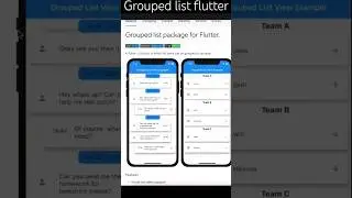 Grouped lists in #flutter • Package Shorts #1