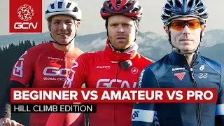 How Fast Do Pros Cycle Uphill? | Beginner VS Amateur VS Pro: Hill Climb Edition