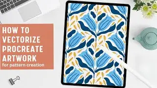 How to Vectorise Procreate Art & Create a Pattern in Illustrator