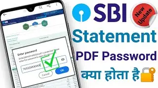 How To Open SBI Statement Pdf Password | SBI Bank Statement Pdf Password |SBI Statement PDF Password