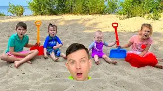 Five Kids Beach Song + More Childrens Songs and Videos