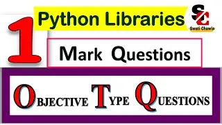 Using Python Libraries | Objective Type Questions | CBSE Class12|Computer Science|  Python