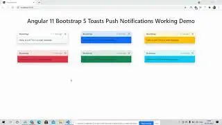 Angular 11 Bootstrap 5 Toasts Notification Working Demo