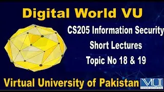 CS205 Information Security Short Lectures Topic No 18 & 19