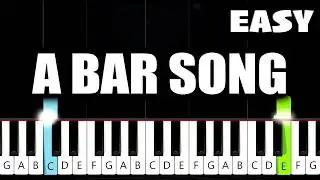 Shaboozey - A Bar Song (Tipsy) - EASY Piano Tutorial