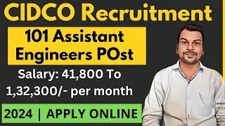 CIDCO Recruitment Jobs 2024  | Apply for 101 Assistant Engineer Jobs | Govt Job For Civil Engineer