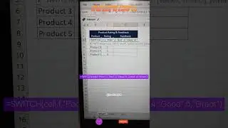 Excel pro trick: Switch function in Excel #shorts #viral #youtubeshorts