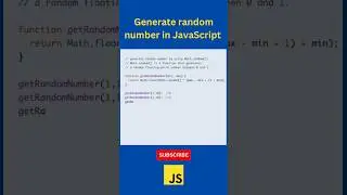 Generate random numbers in JavaScript | #shorts #coding #programming #javascript