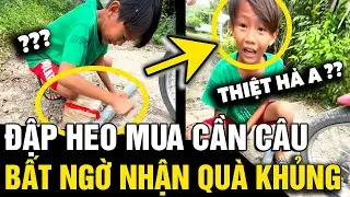 Thấy cậu bé 'ĐẬP HEO GOM TIỀN' mua cần câu, người xem clip rủ lòng tốt 'TẶNG QUÀ' | Tin Nhanh 3 Phút