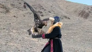 How did an Oklahoma woman start hunting with eagles in Mongolia?