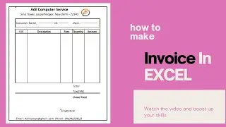 How to Make invoice in Excel