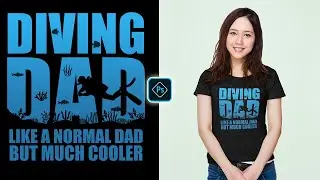 Diving Typography T-Shirt Design Photoshop Tutorial