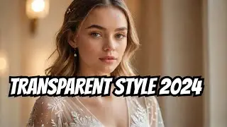 4K Sheer White Dress Try On  Transparent Try On Haul 2024