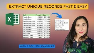 Excel Unique Function with 3 realistic Examples