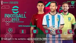 eFootball PES 2023 PPSSPP World Cup Qatar English Version Full Update Transfers & Kits + Camera PS5