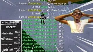 Leveling up New Rocket Fruit to 600 Mastery (Blox Fruits)