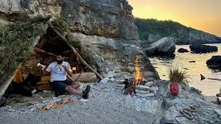 3 DAYS solo survival (NO FOOD, NO WATER, NO SHELTER) Catch and Cook, CRAB, SNAKE. Bushcraft Camping