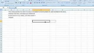 How to Check Number is Even or Odd in MS Excel