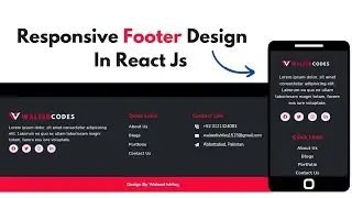 Responsive Footer In React Js | Using Bootstrap 5